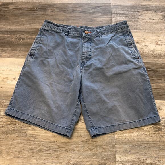 Vintage Tommy Bahama Relax Blue Mens 33 Chino Flat Front Preppy Shorts - Picture 1 of 9